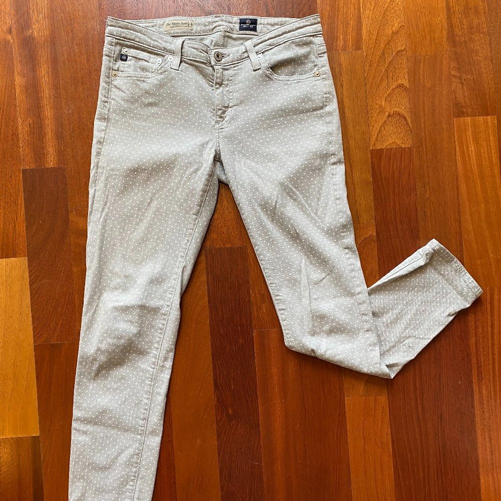 AG Adriano Goldschmied Gray Stevie Ankle Dot Jeans - Picture 2 of 8